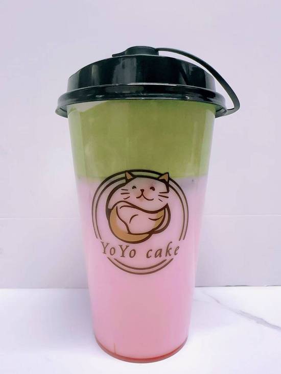 抹茶草莓牛乳Matcha strawberry milk